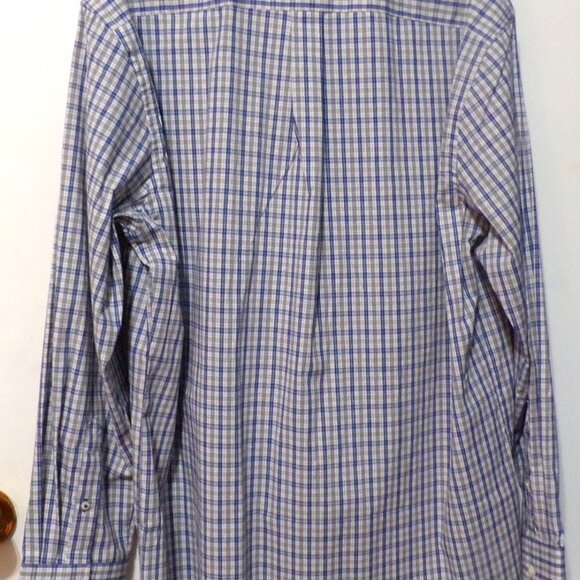 IZod NWT Dress Shirt XL Blue & White Striped - Picture 2 of 5